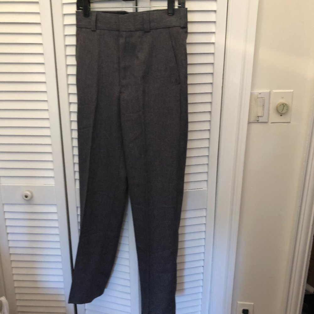 Edwards men gray workwear pants, flat front, loops for belt, 30